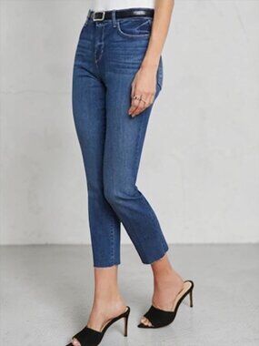 L'AGENCE Sada Jeans 28 Laredo Blue High Rise Slim Fit Cropped